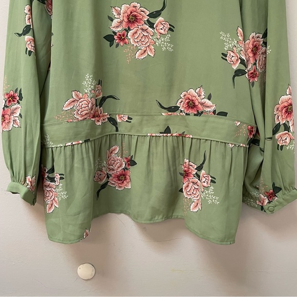 Loft bouquet floral peplum blouse top XXL - Picture 7 of 9